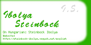 ibolya steinbock business card
